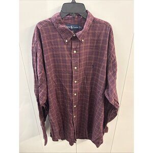 Polo Ralph Lauren Blake Men’s 2XL Multicolor Plaid Button Down Long Sleeve (D32)